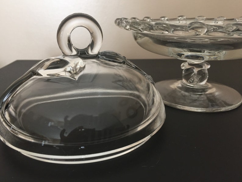 A.H. Heisey Glass Lariat Pattern Rolled Platter With Covered Etsy
