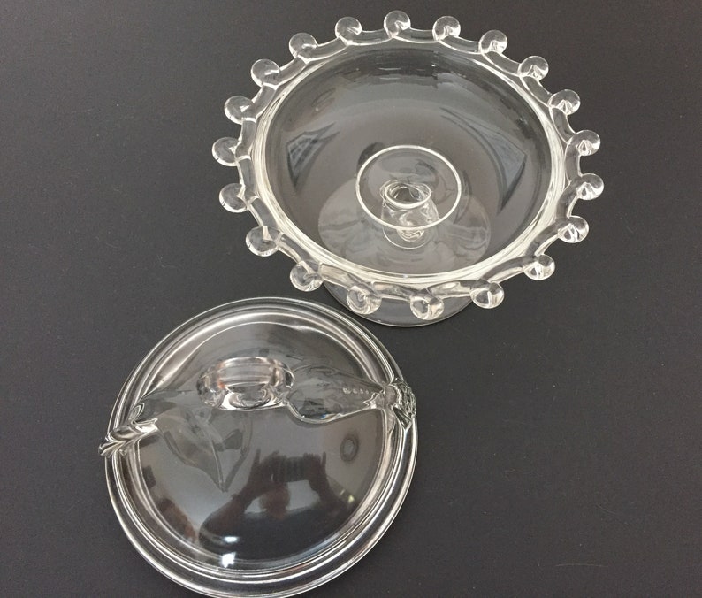 A.H. Heisey Glass Lariat Pattern Rolled Platter With Covered Etsy