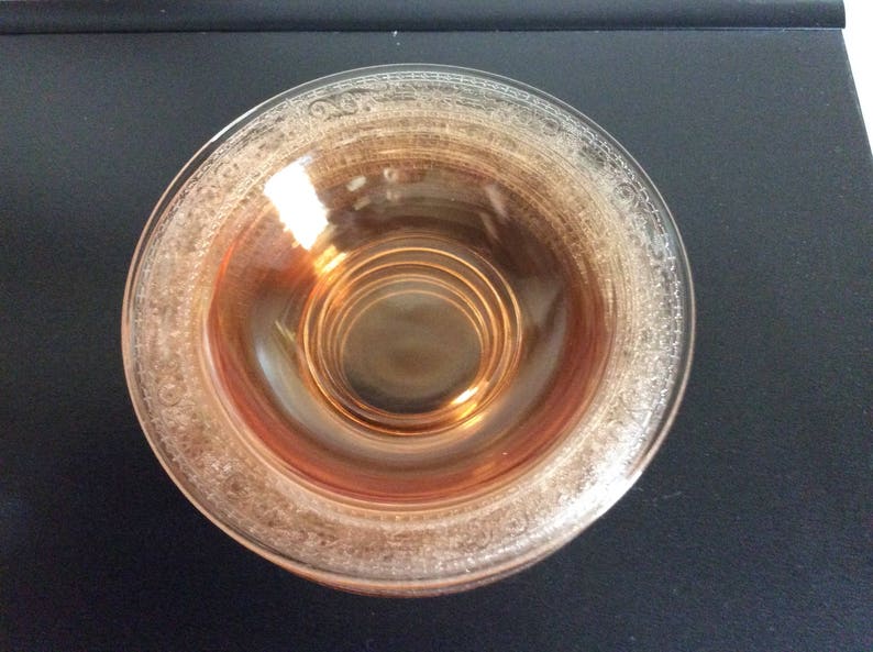Fostoria SEVILLE # 2350 HTF elegant glass Set of 5 fruit bowls amber 5 12 ca 1920s
