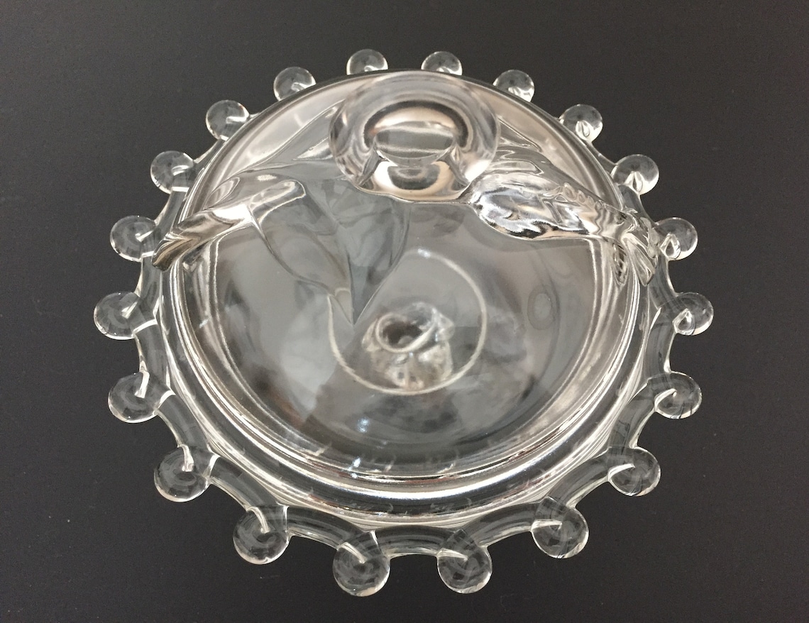A.H. Heisey Glass Lariat Pattern Rolled Platter With Covered Etsy