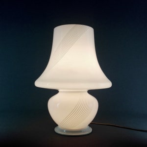 Italian Mushroom Murano swirled glass XL table lamp, 1960s.