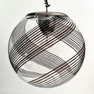 Murano art glass pendant light, Lino Tagliapietra attributable, 1970s.