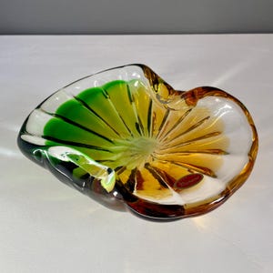 Multicolored 1960s Murano Sommerso glass bowl.