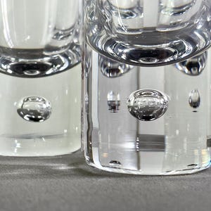 Set of six vintage hand blown crystal glasses &quot;VAV Bleikristall Handarbeit&quot;. Germany 1970s, in original box.