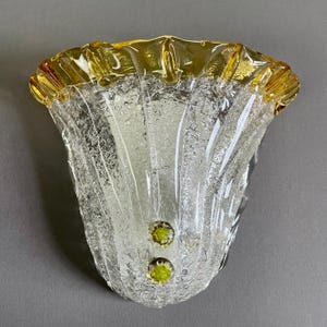 Murano glass Graniglia 1990s single wall lamp in the style of Barovier.