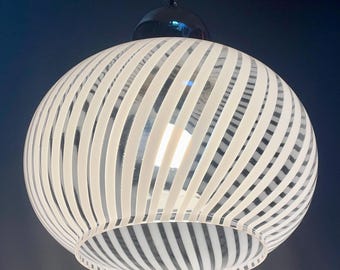 Murano glass design 1970s Vintage swirled pendant light.