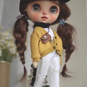 Neue Ankunft Handmade Blythe Pullover Blythe Outfit Kleidung OB24 OB22 1/6 BJD Mantel