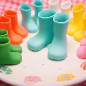Doll Rain Boots, Rubber BJD Boots, 1/6 Scale Doll Accessories
