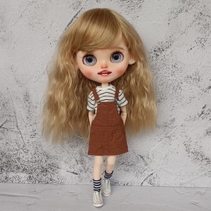 Overalls Suspender Skirt for Blythe or Similar Doll