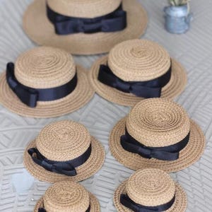 Straw Hat for OB11 1/8 1/6 1/4 1/3 BJD Blythe Salon or similar Doll