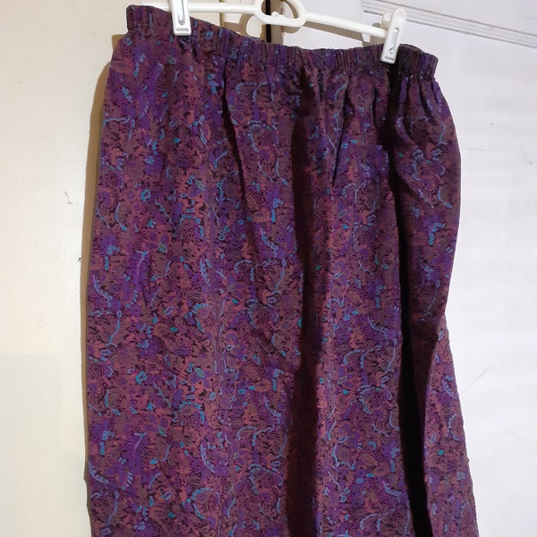 Women's Vintage 1980s Homemade Floral Skirt