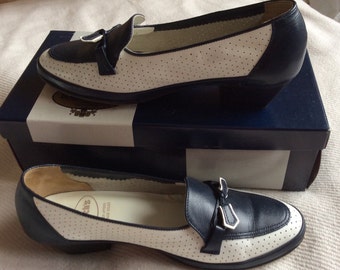 Blue & White Church's Petra loafers,
