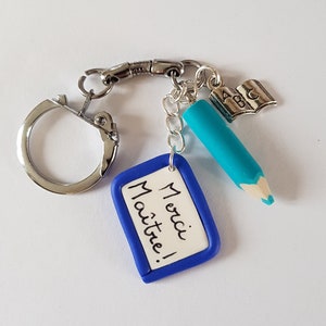 regalo para profesor, gracias profesor, regalo para hombre, regalo escolar, llavero, gracias profesor, gran profesor, pasta fimo