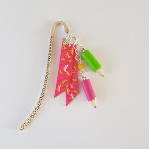 super mistress gift, school mistress gift, bookmarks colored pencils, back to school, mistress gift, atsem gift