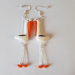 stork original fimo earrings storks, alsace earrings, stork earrings, stork jewelry, alsace jewelry, storks, fimo