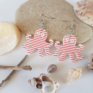 octopus earrings, octopus, sailor, stripes, octopus, originals, octopus buckles, octopus jewelry, birthday gift, holidays, fimo