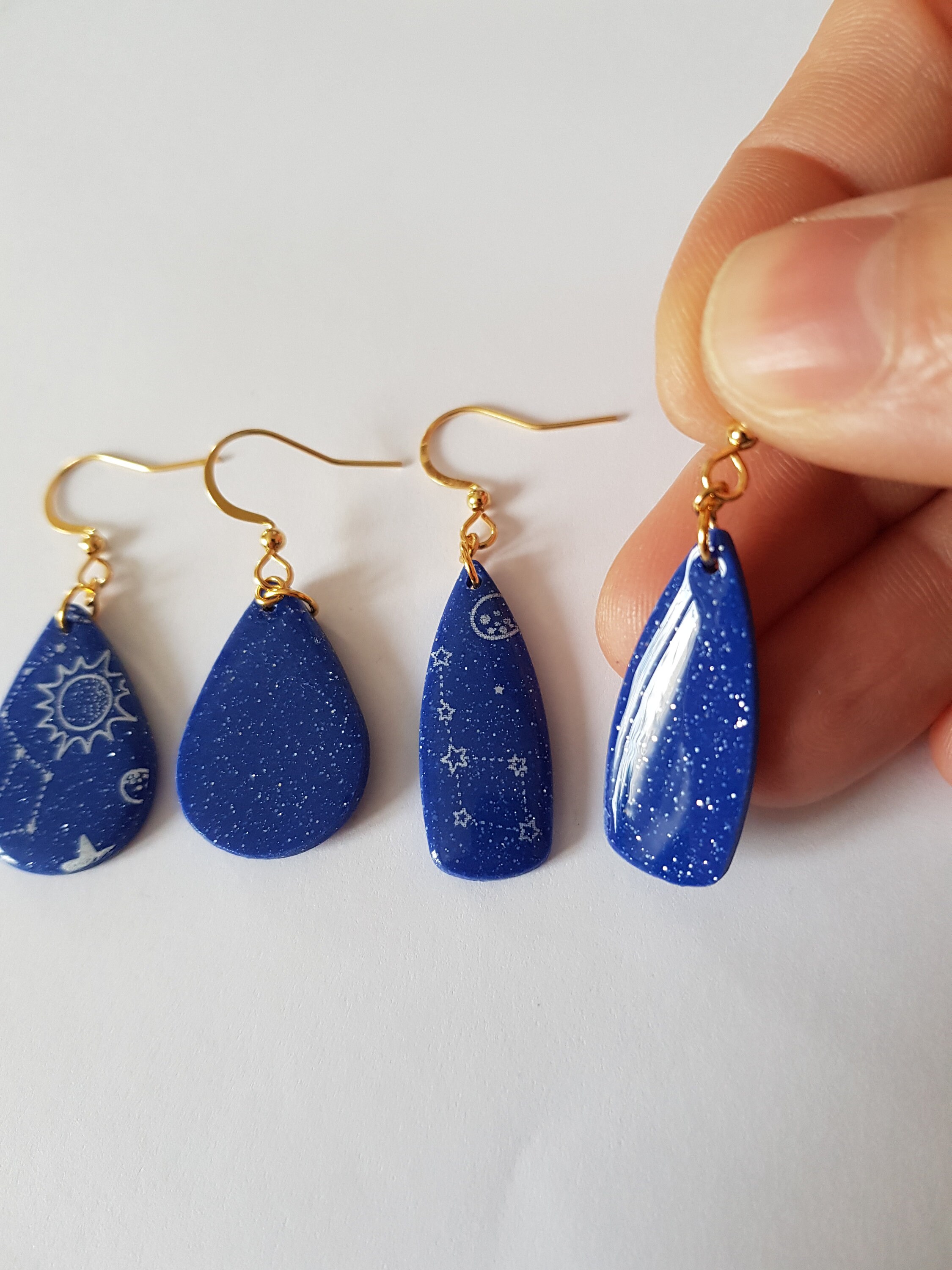 Star earrings space earrings space shuttle rocket sequins Etsy