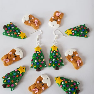 boucles d oreilles sapins originales cadeau noel theme traditionnel féérique multicolore,boucles d'oreilles sapins,boucles d'oreilles noël image 8