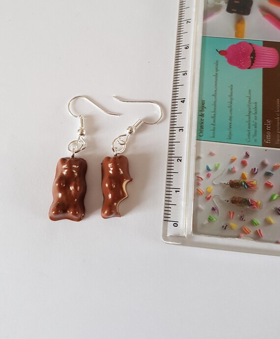 Earrings Teddy Marshmallows Chocolate Polymer Clay Jewelry Etsy Earrings Teddy Marshmallows Chocolate Polymer Clay Jewelry Etsy