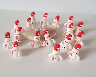 snowman earrings, Christmas gift, winter, fimo, Christmas theme, snowmen, winter earrings