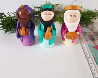 crèche de Noël,santons,personnages,rois mages,cadeau Noël,statues,santons de Noël,cadeau de l'Avent,crèche de noel