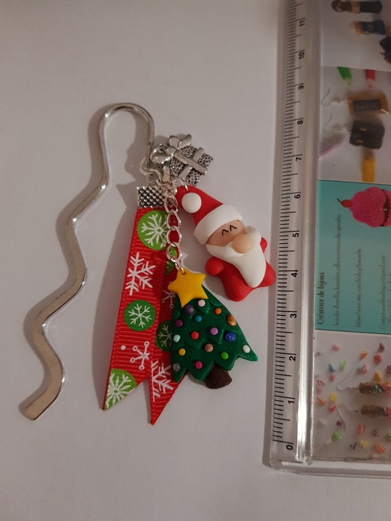 Marcapáginas navideño, tema navideño, Papá Noel, regalo de Navidad,  invierno, árbol de Navidad, regalo, marcapáginas, Navidad, espíritu  navideño,