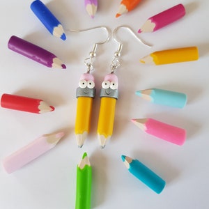 regalo amante, crayones de color ojos, divertido, original, tamaño lápiz, escuela temática, gracias atsem, regalo atsem, gracias señora, pate fimo