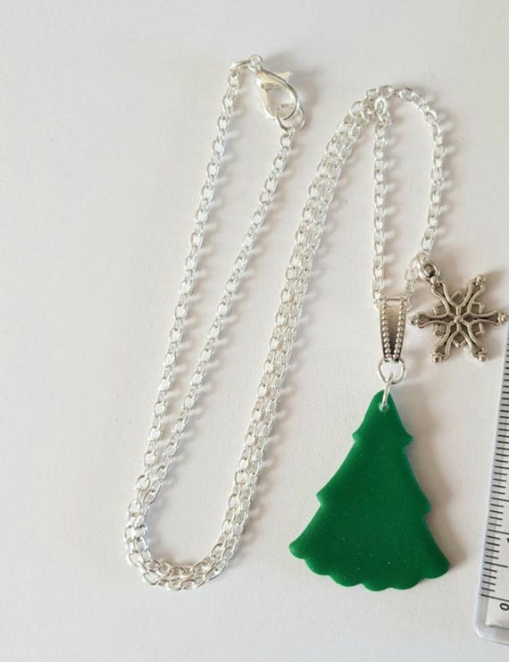 Christmas Tree Necklace, Christmas Theme, Necklace, Little Girl