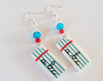 gift mistress earrings page/writing sheet abc idee gift mistress