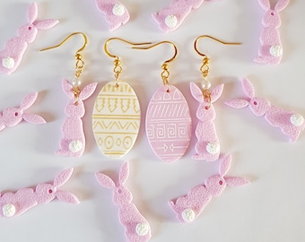 Easter earrings, Easter gift, Easter eggs, Easter chocolate eggs, mismatched earrings, EASTER, Easter egg, Easter bunny, gold