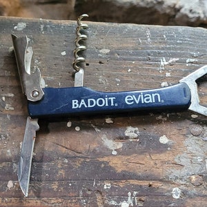 French corkscrew, Badoit bottle opener, French bottle opener, Evian