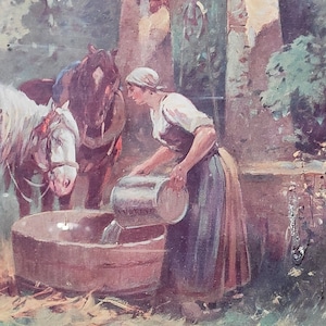 French print, Vintage picture, French vintage print