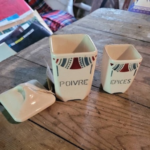French storage jars, Storage pots, Vintage French pots