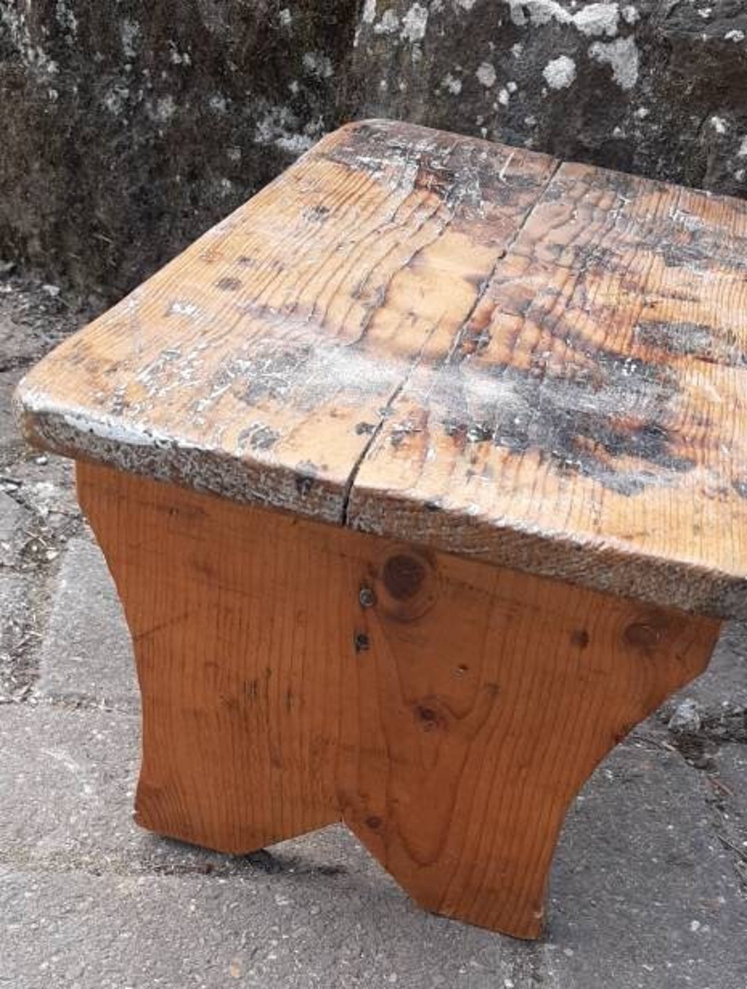French Vintage Wooden Milking Stool: 19th Century Antique - Etsy