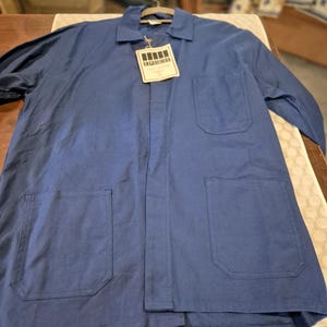 French blue cotton jacket, Workwear jacket, Vintage French jacket