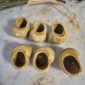 Vintage French escargot bowls, Serving bowls, Stoneware pots