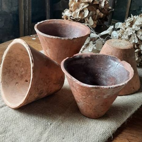 French resin pots, Antique resin pots, Vintage terracotta pot, Plant pot
