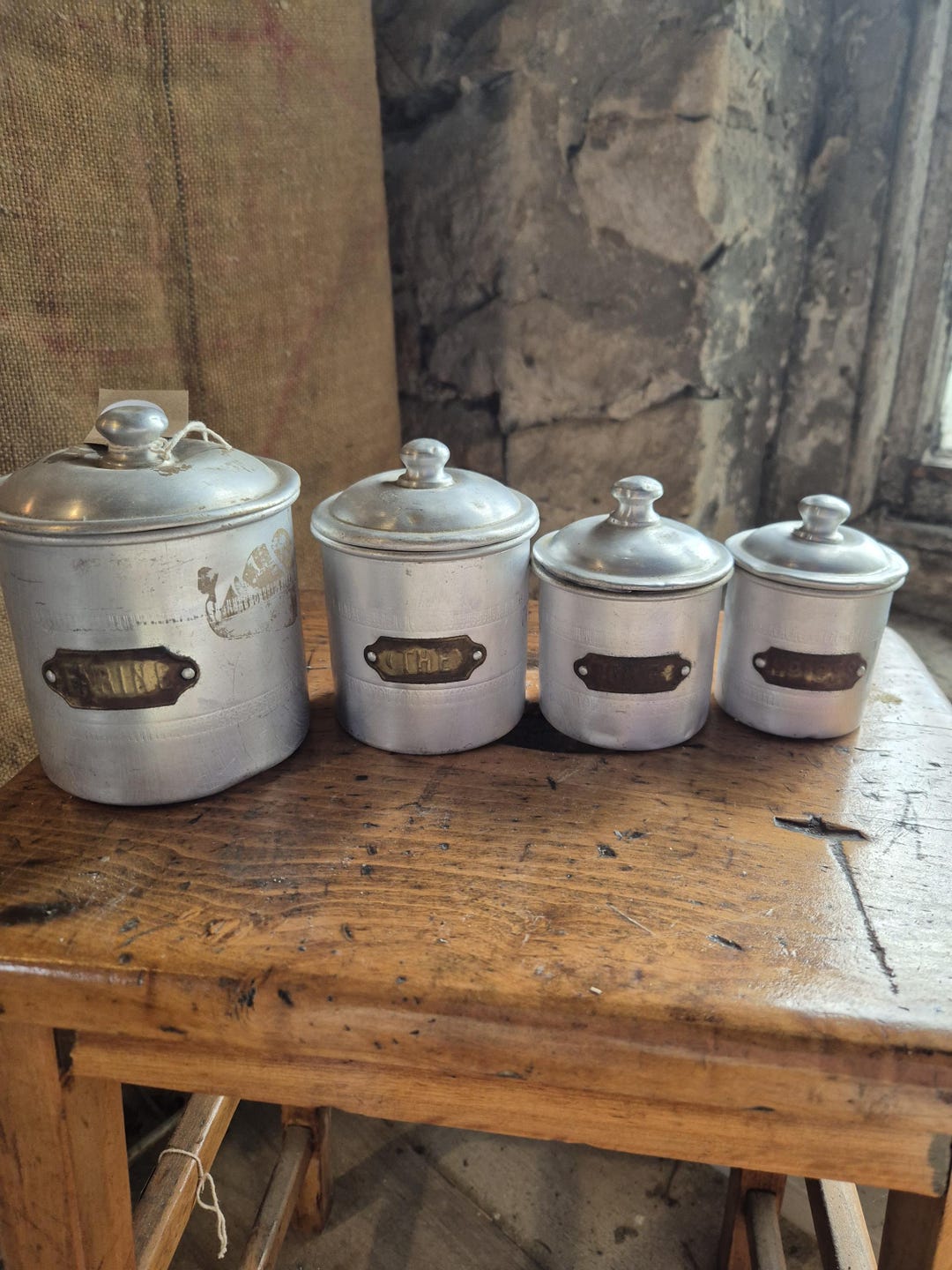 Vintage French Storage Jars, Containers, Kitchen Jars - Etsy