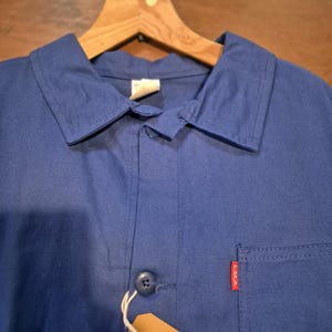French blue cotton jacket, Workwear jacket, Vintage French jacket