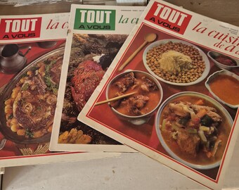 Vintage French Cookery Magazines: Mid Century Kitchen Decor
