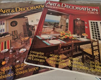 French Decor Magazines,Art & Decoration, 1970s