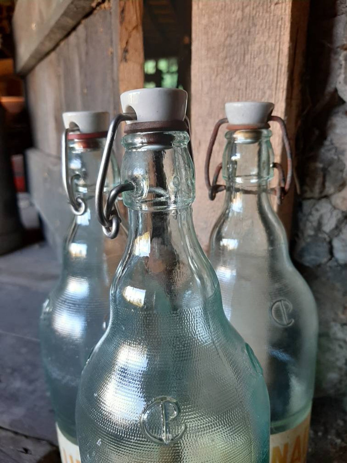 French Vintage Lemonade Bottle Glass Bottles Vintage Bottle Etsy