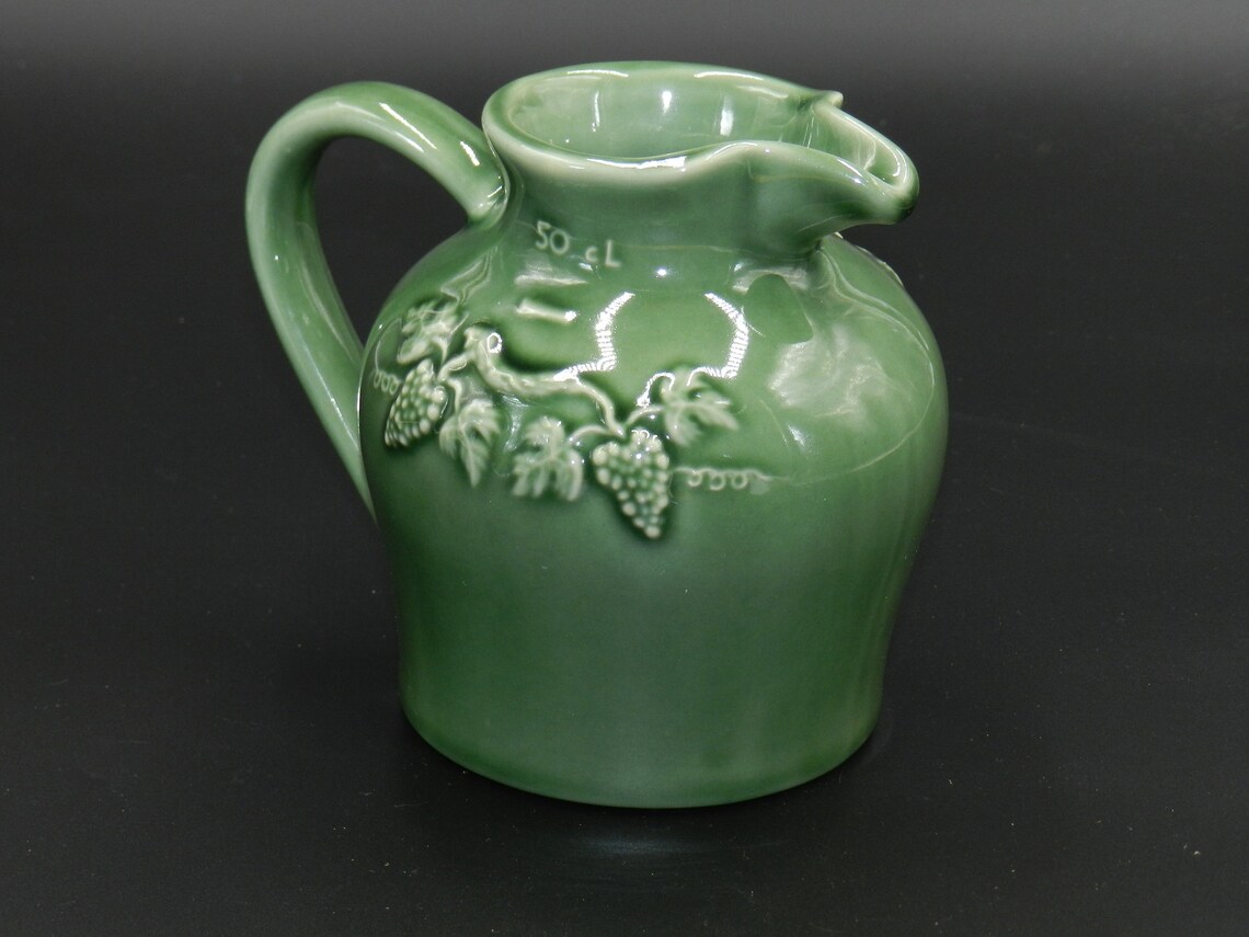 Vintage Wine Jug With Grapes Design Etsy