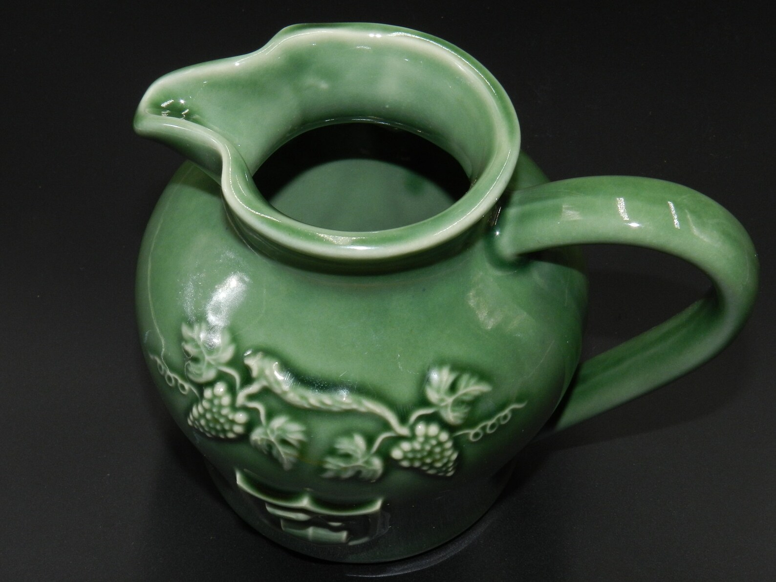 Vintage Wine Jug With Grapes Design Etsy