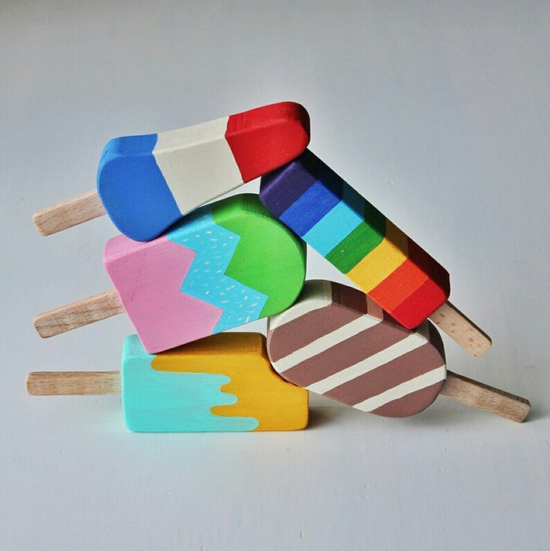 Ice cream Wooden Play Set Etsy