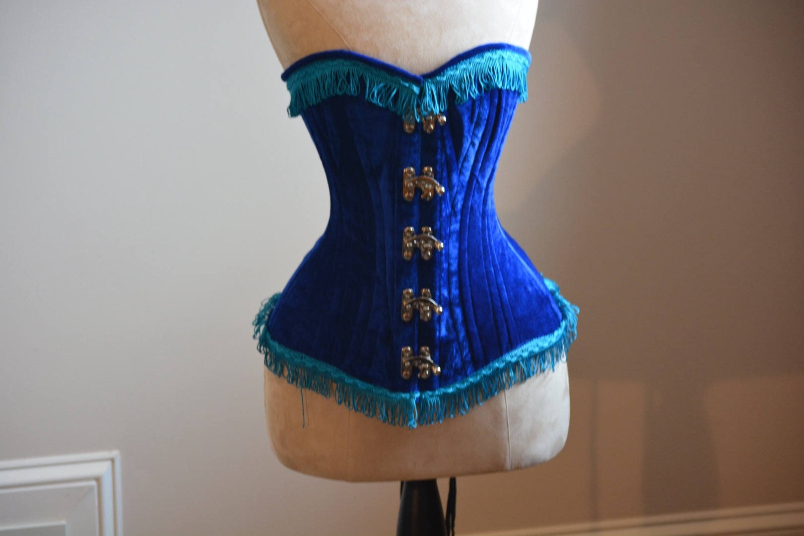 Blue Velvet Exclusive Corset From Corsettery Western Collection