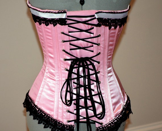 Real Double Row Steel Boned Underbust Corset From Mesh. Real Waist