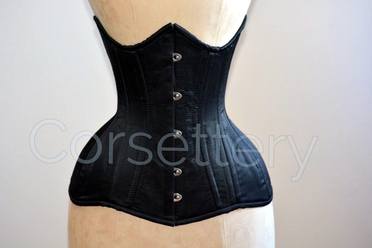 Plus Size Valentina Satin Steel Boned Underbust Corset