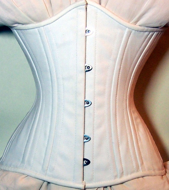 Real Double Row Steelboned Underbust Cotton Corset. Waisttraining Fitness  Edition. Comfortable Made to Measures Corset for Waisttraining -  Canada