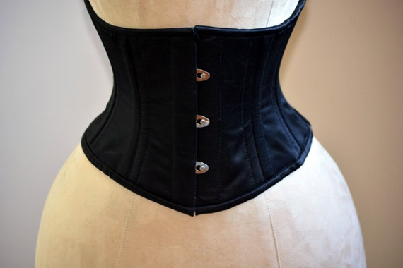 Classic Satin Steel-boned Authentic Waspie Corset for Tight Lacing and Waist  Training. Gothic, Vintage. Regular Sizes Sale Listing 